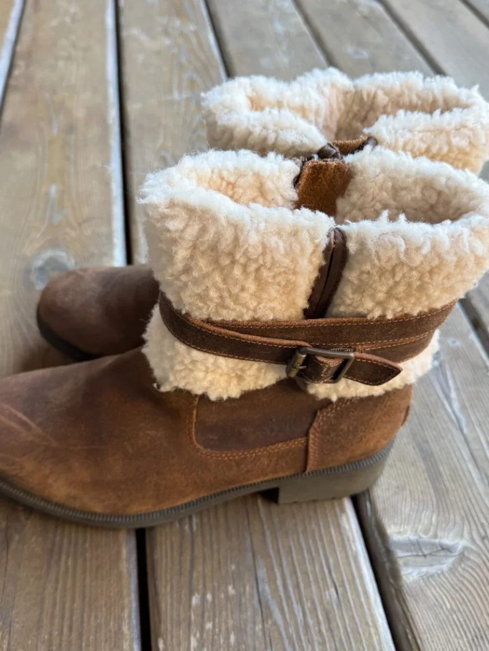UGG Blayre III Chipmunk Waterproof Leather Fur Cuff Ankle Boots Women's 9/EU 40